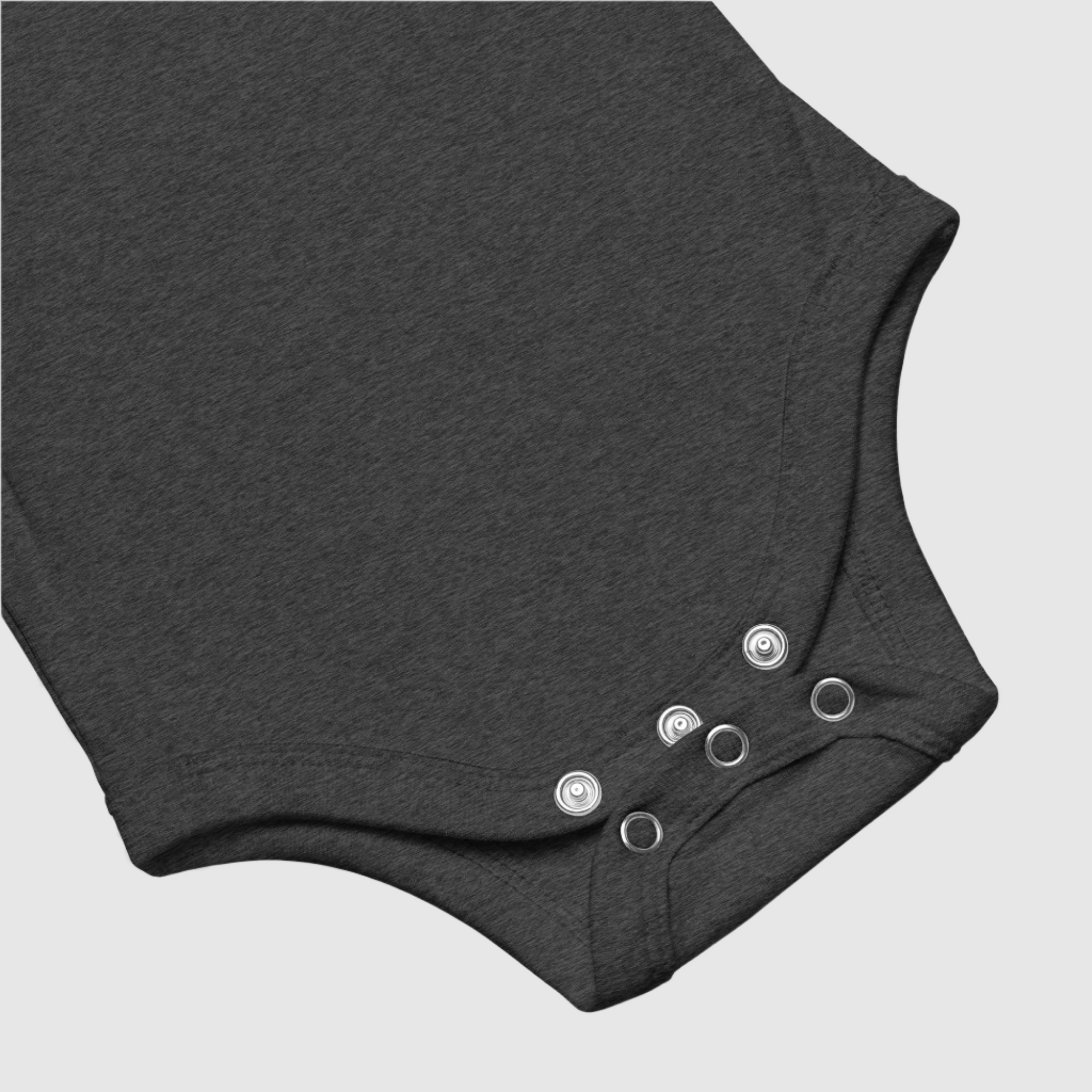Close up of the three-snap closure.